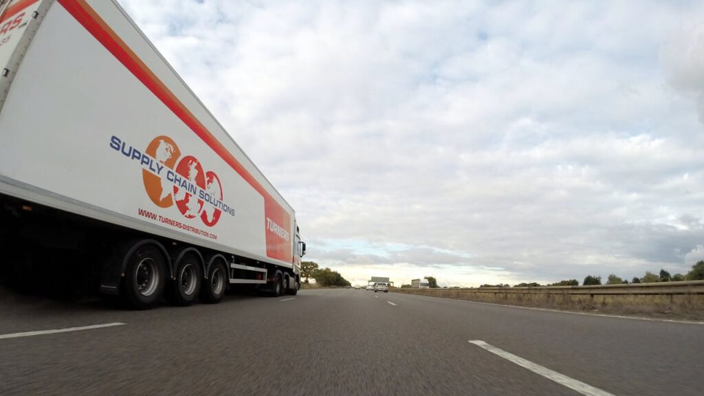 Truck on road
