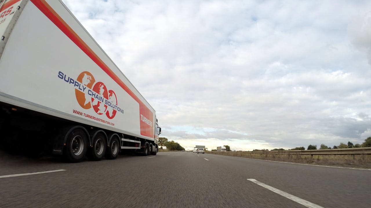 Truck on road